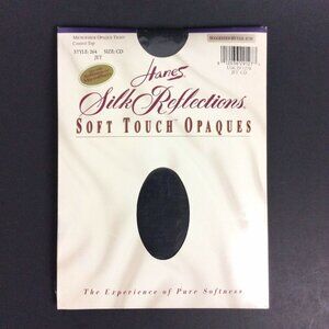 Hanes Silk Reflections Soft Touch Opaque Tights CD Jet Black Control Top